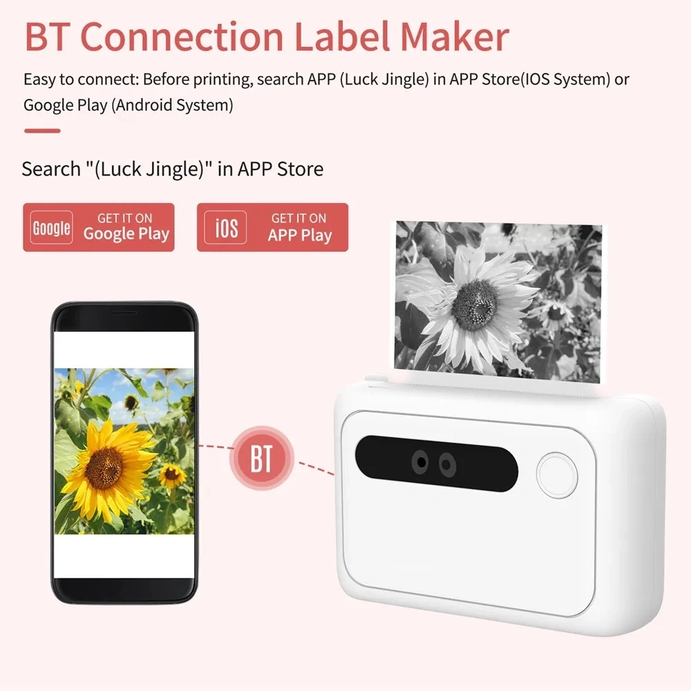 Portable Wireless Bluetooth Mobile Printer Mini Thermal Receipt Printer