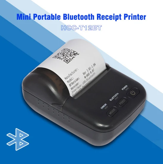 Cheap Thermal Receipt 58mm Portable Bluetooth Thermal Mini Printer for POS Terminal (HCC-T12BT)